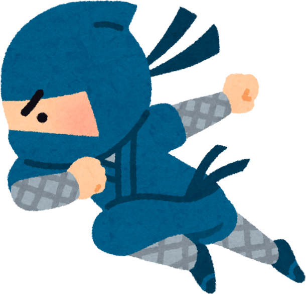 Illustration of a Sprinting Ninja