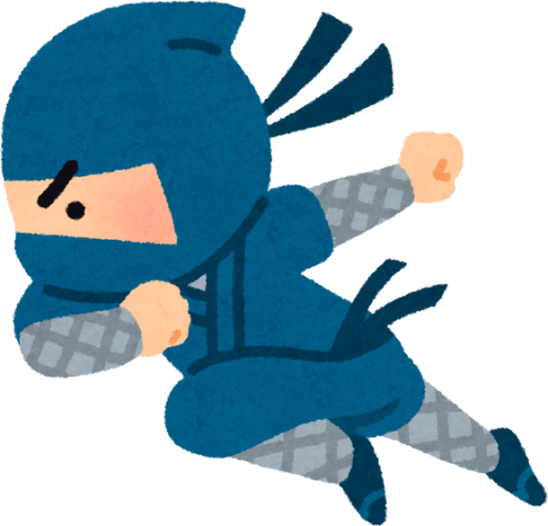 Illustration of a Sprinting Ninja