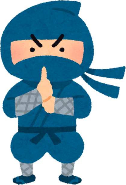 Illustration of a Blue Ninja in a Stealth Pose